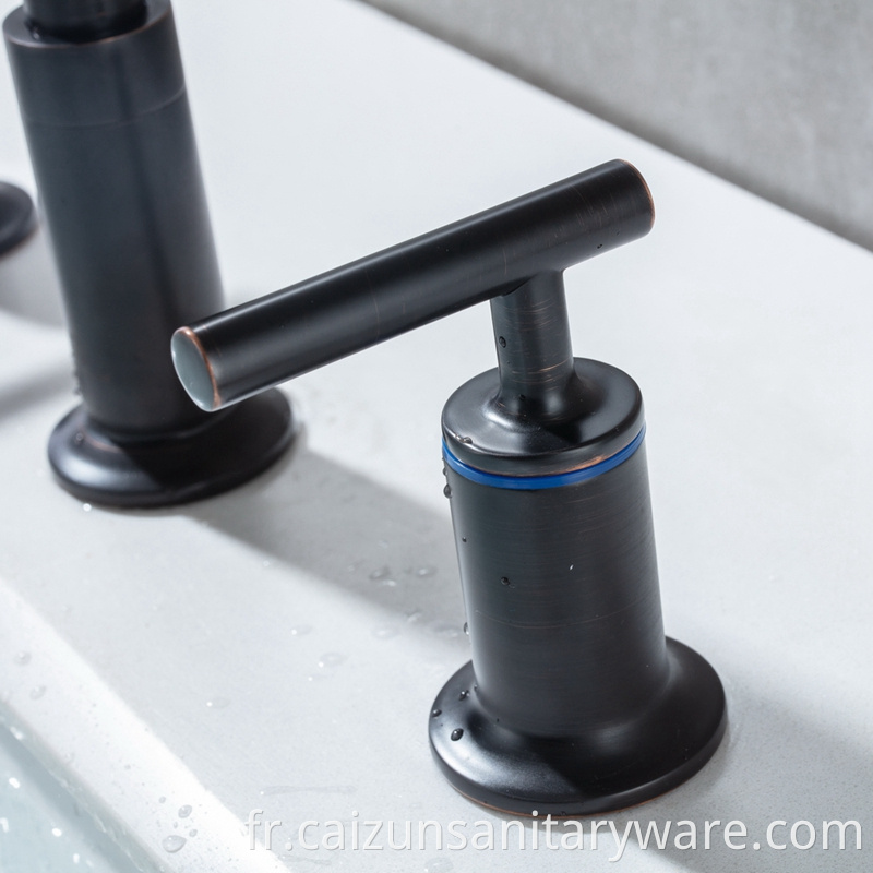 Black Widespread Bathroom Faucet